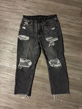 American Eagle Black Distressed Jeans